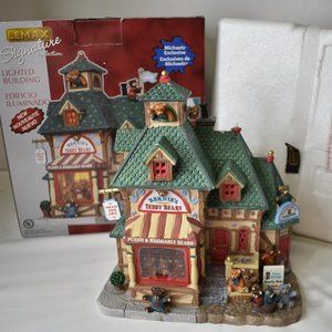 Lemax 2011 Signature Collection Bernie's Teddy Bears Light Up 15215